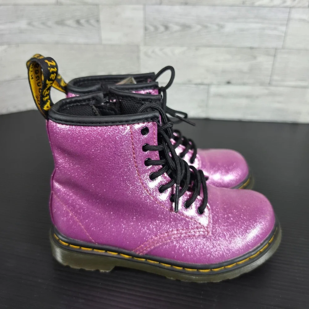 Dr. Martens 1460 Glitter T Pink Sparkle Toddler Boots Size 10 US JY004 SH 09 V